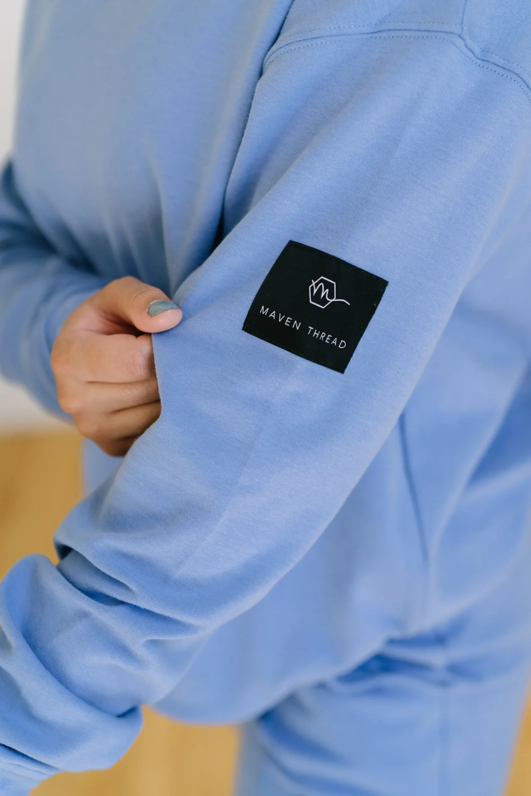 relax_sweater__sky_blue_3.webp Hoodies + Sleep | Outerwear>Maven Thread Relax Sweater - Sky Blue