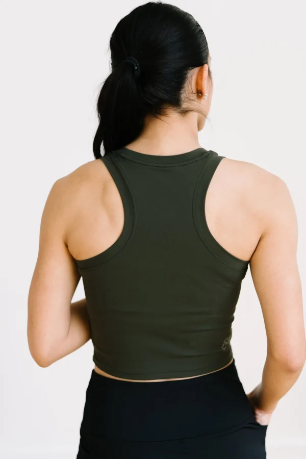 Tanks>Maven Thread Renew Crop Tank - Olive Green