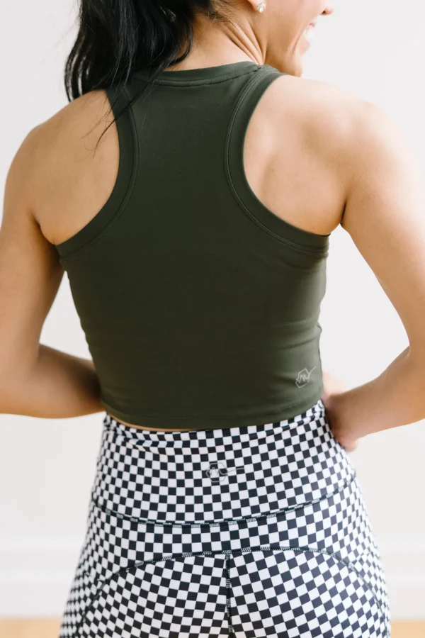 Tanks>Maven Thread Renew Crop Tank - Olive Green