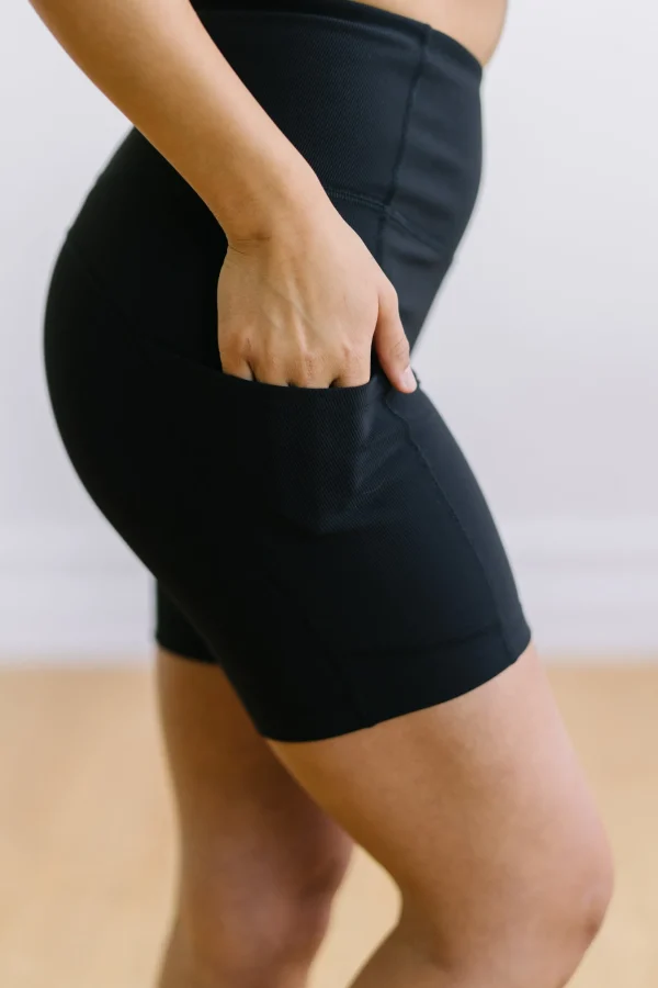 Shorts>Maven Thread Ribbed Biker Shorts - 6'' - Black