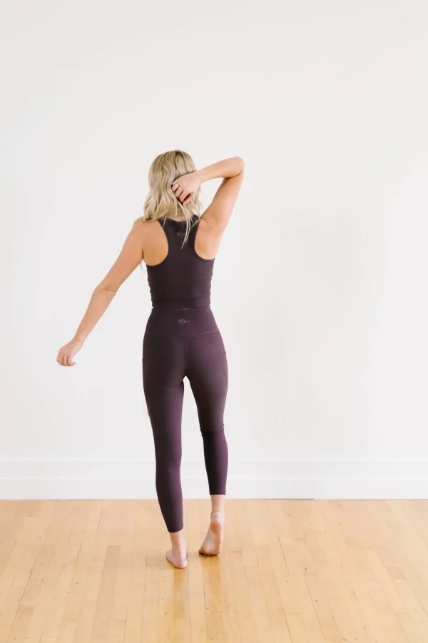 Sports Bras | Tanks>Maven Thread Ribbed Crop Tank Sports Bra - Eggplant