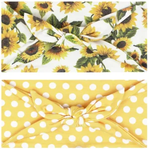 Headbands>Maven Thread SUNFLOWER - 4'' Bow Headband