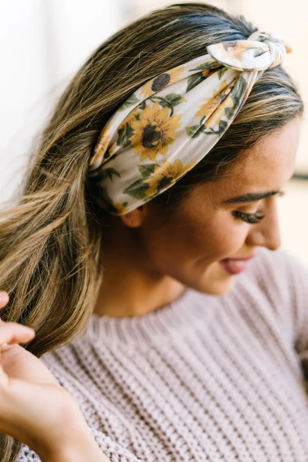 Headbands>Maven Thread SUNFLOWER - 4'' Bow Headband
