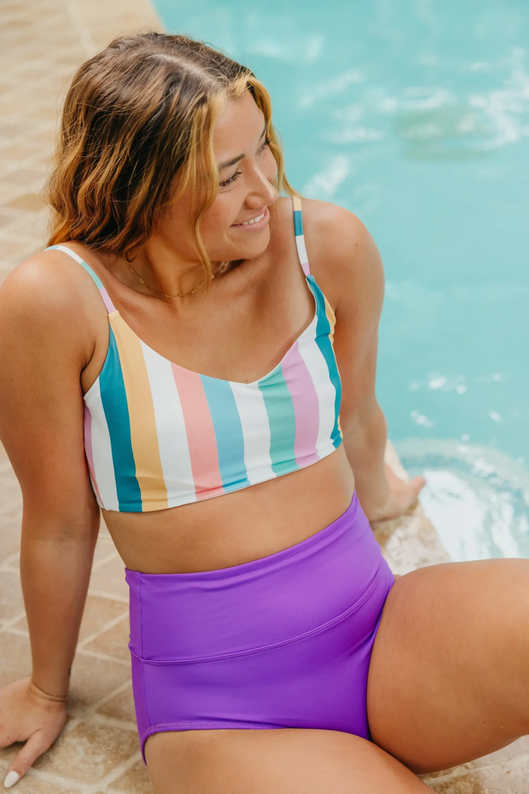 sunkissed_bikini_top__ret_10.webp Swim Tops | Swim Tops>Maven Thread Sunkissed Bikini Top - Retro Stripe 2.0