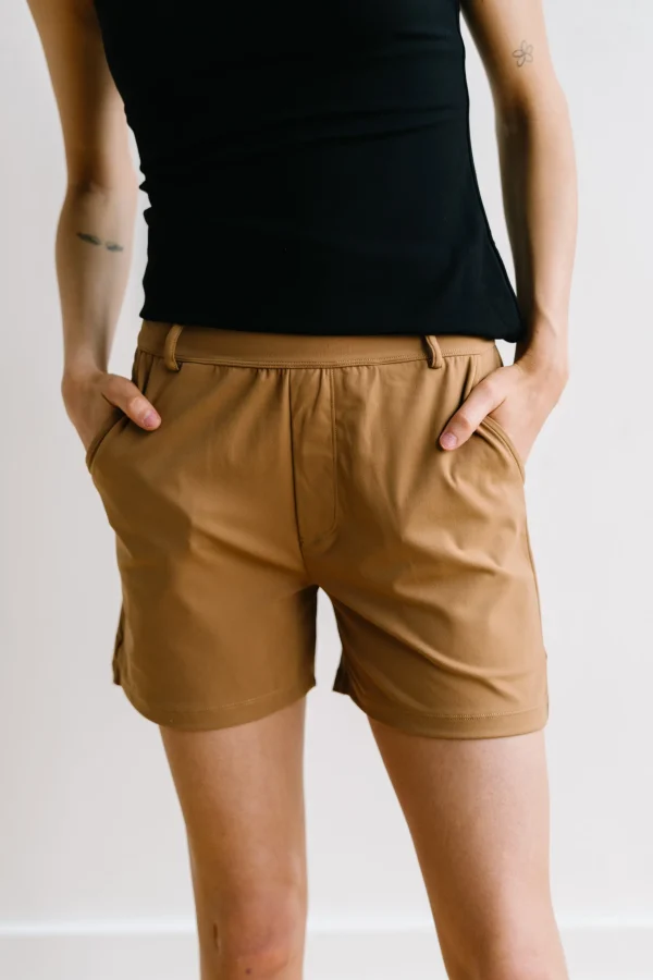 Trousers | Shorts>Maven Thread Work Hard Play Hard Trouser Shorts - Khaki
