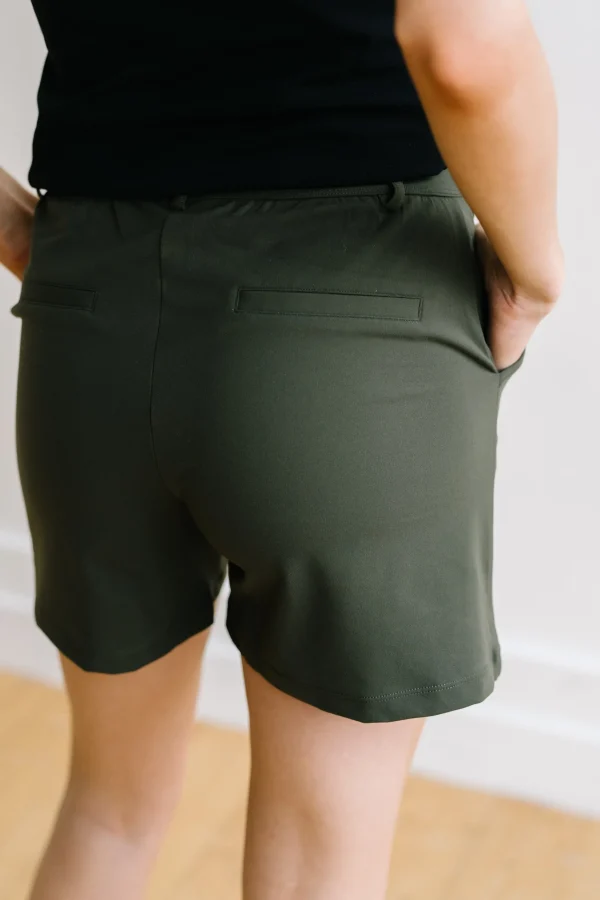 Trousers | Shorts>Maven Thread Work Hard Play Hard Trouser Shorts - Olive Green