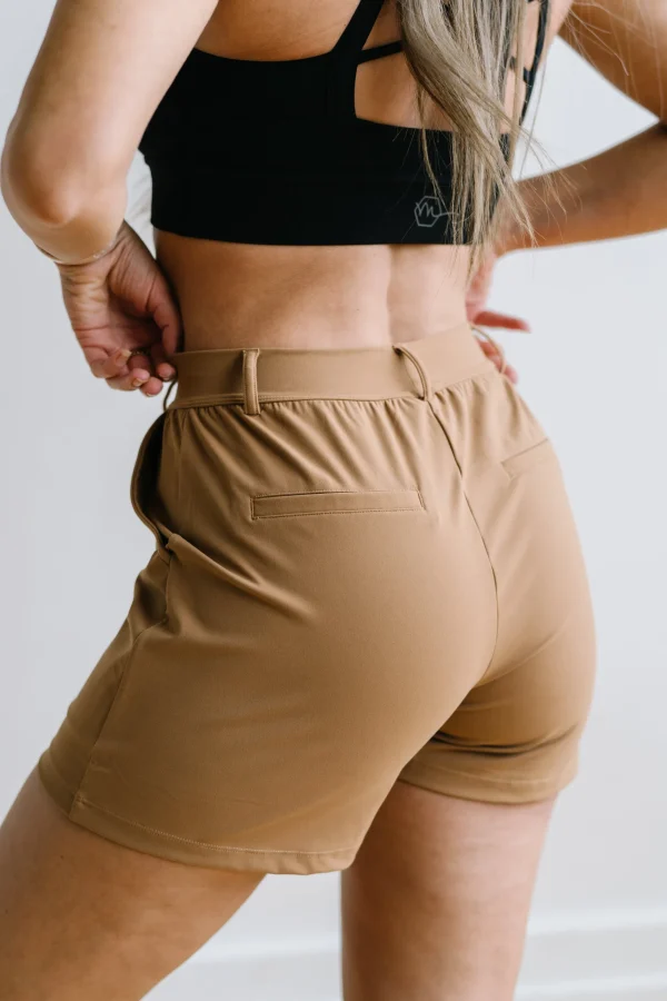 Trousers | Shorts>Maven Thread Work Hard Play Hard Trouser Shorts - Khaki