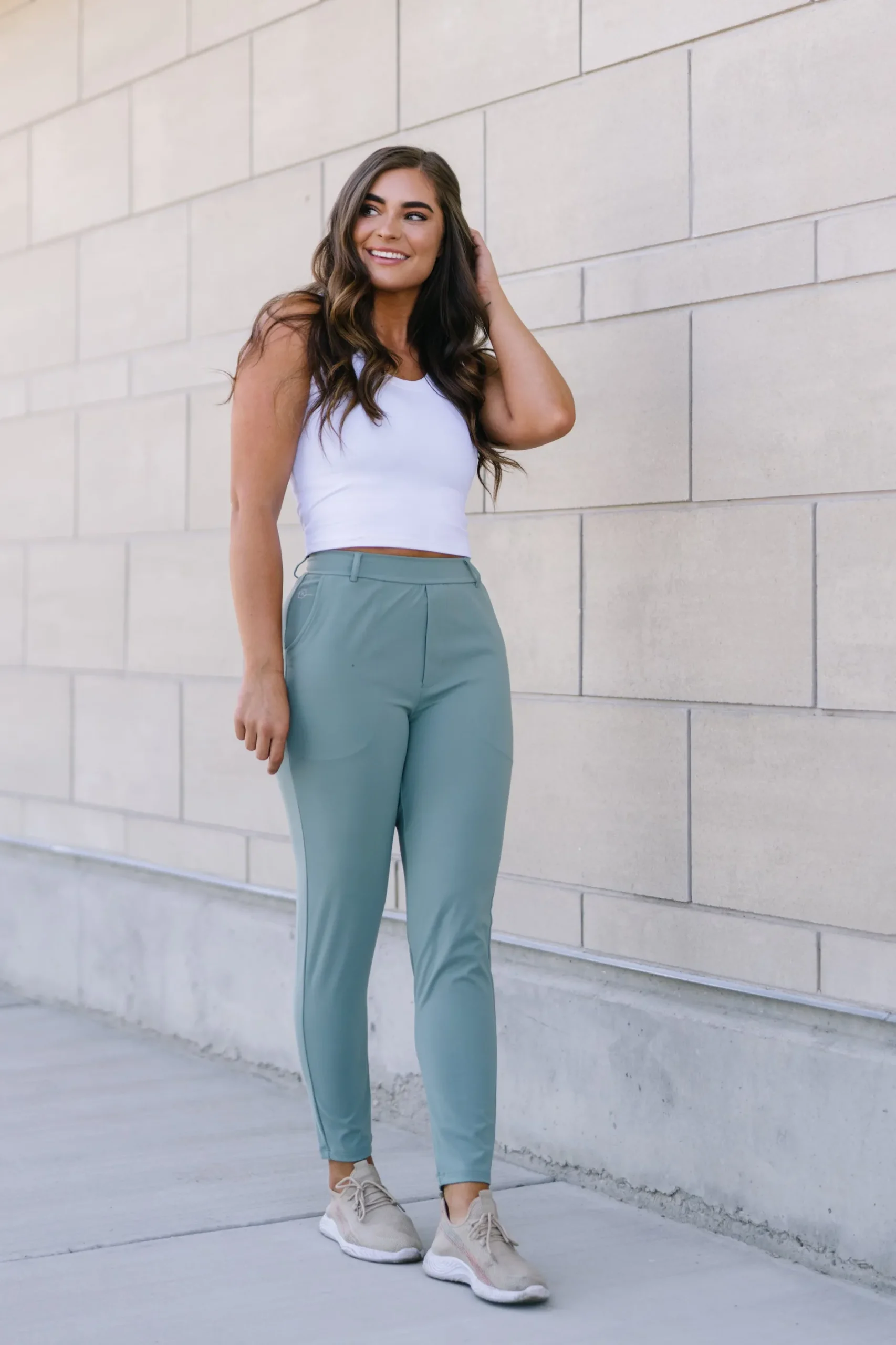work_hard_play_hard_trous_3-6.webp Trousers | Sweats + Pjs + Lounge>Maven Thread Work Hard Play Hard Trousers - Sage