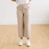 Trousers | Sweats + Pjs + Lounge>Maven Thread Work Hard Play Hard Wide Leg Trouser - Light Khaki