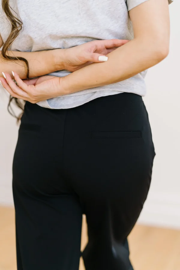 Trousers | Sweats + Pjs + Lounge>Maven Thread Work Hard Play Hard Wide Leg Trouser - Black