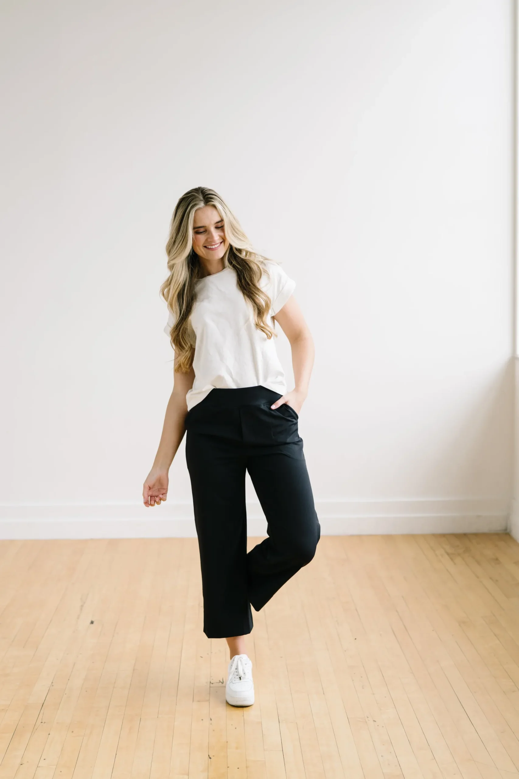 work_hard_play_hard_wide__8.webp Trousers | Sweats + Pjs + Lounge>Maven Thread Work Hard Play Hard Wide Leg Trouser - Black
